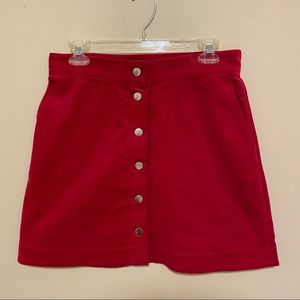Hot pink corduroy skirt